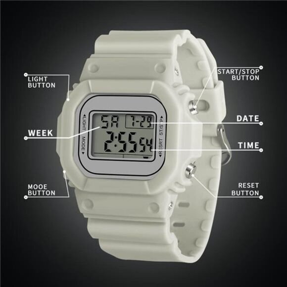 Digital Watch for Men Women Waterproof Outdoor Military Sports Timer - Picture 5 of 14